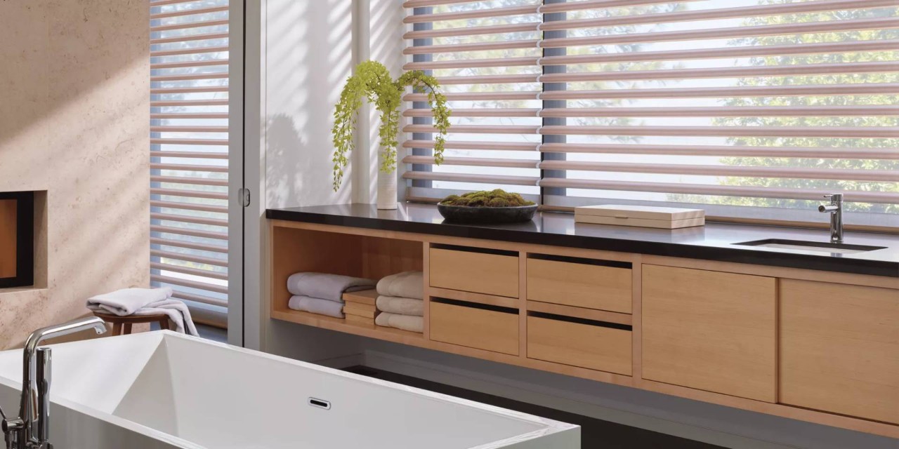 Hunter Douglas shades in a home near South Surrey, BC